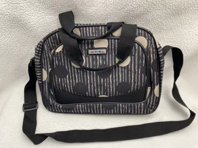 vintage tag heuer Carry-on Bag W/shoulder Strap 13x10x4 Gray/black