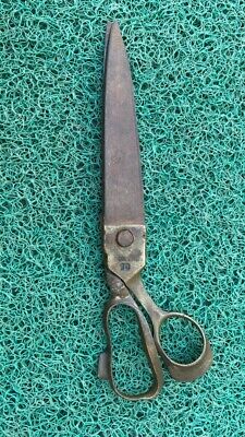 Vintage Archaistic Old Rustic Hand Forged Carving Iron Brass Tailoring Scissor