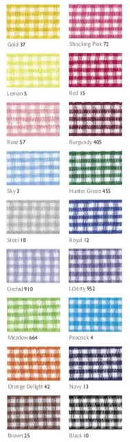 Berisfords Gingham Check Ribbon Widths 5mm 10mm 15mm 25mm and 40mm