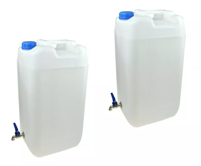 2 x 30 L Wasserbehälter Hahn Wasserkanister Trinkwasserkanister Kanister SET