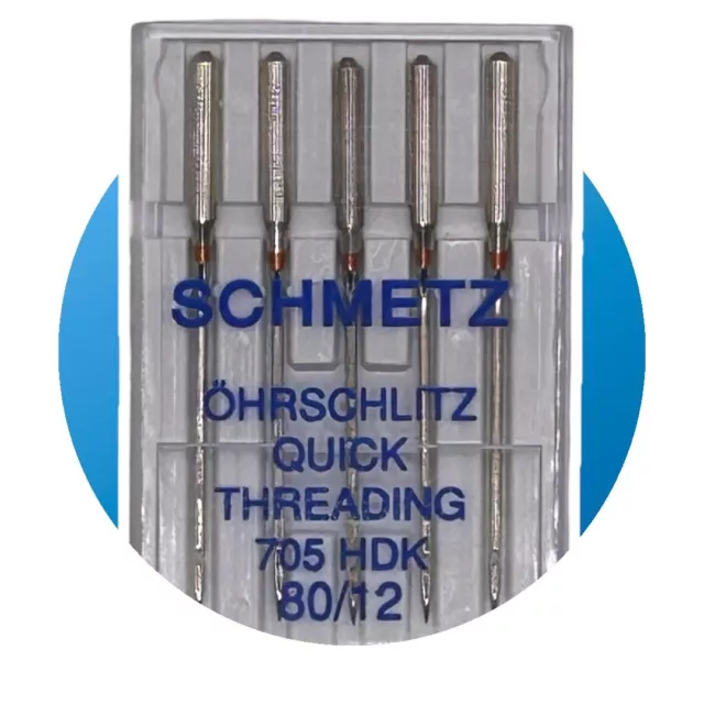 Agujas de roscado rápido Schmetz 5ct 705 HDK 80/12