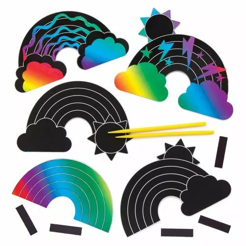 Animal scratch art rainbow painting paper, Engraving Art & Craft Sets, Dog