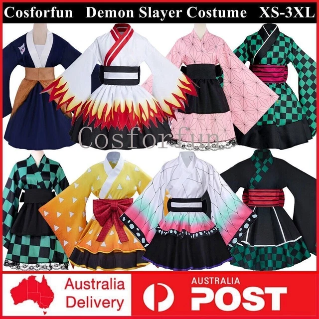 Firecos Nezuko Tanjiro Costue Cosplay Déguiseent Kaado Vêteents De