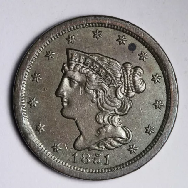 1851 Braided Hair Half Cent CHOICE UNC *UNCIRCULATED* MS E190 XQLM