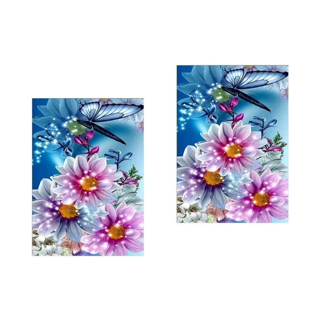 2 stücke DIY 5D Perlen Malerei Strass Kreuzstich Kit Home Wanddekor