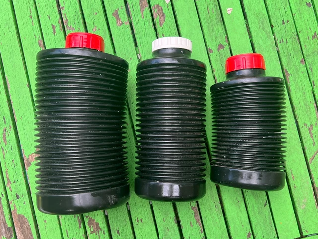 3x Darkroom Concertina Chemical Storage Bottles. Jessops. For Developing