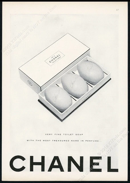 1947 Chanel No.5 boap and box photo vintage print ad