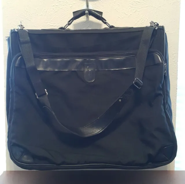 HARTMANN Black Ballistic Nylon 22" Bifold Carry-On Garment Bag Luggage Suitcase