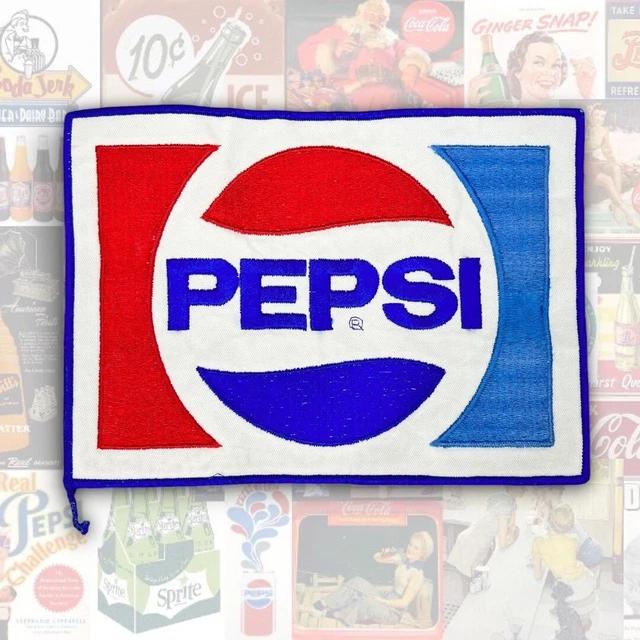 Vintage PEPSI Patch, Large Size 6x8 Inch, Original 1970s - 1980s Cloth