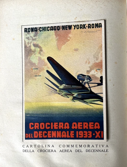 Médaille/conio Regia Aeronautica Crociera Aerea Decennale Roma-New York - Italie