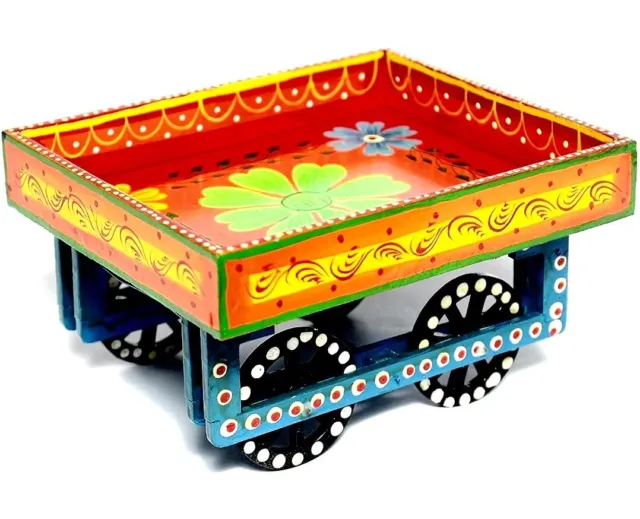 Wooden cart Toy Handmade Handpainted Push & Pull Toys Home Decor