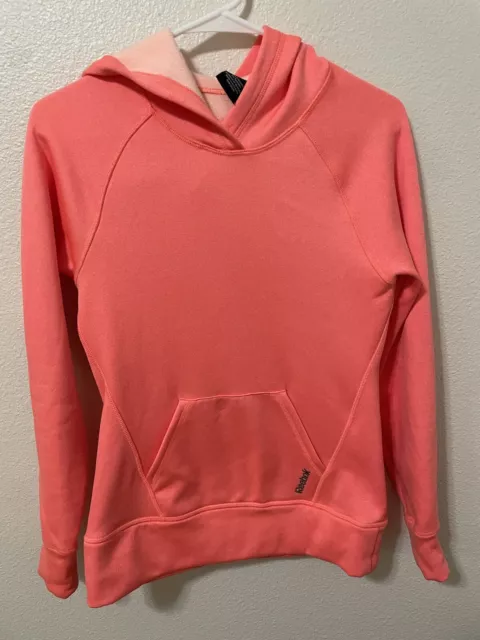 Reebok Coral Pullover Hoodie Sweatshirt Long Sleeve Womens Size XS
