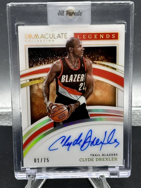 2021-22 Immaculate Basketball Legends Autograph Auto Clyde Drexler 1/75 SP MINT