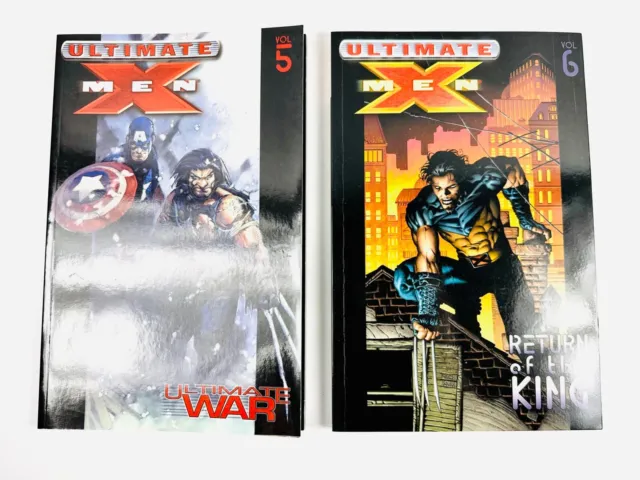 Lot of 2 Marvel ULTIMATE X-MEN Vol. 5 Ultimate War/ Vol 6 Return of the King TPB