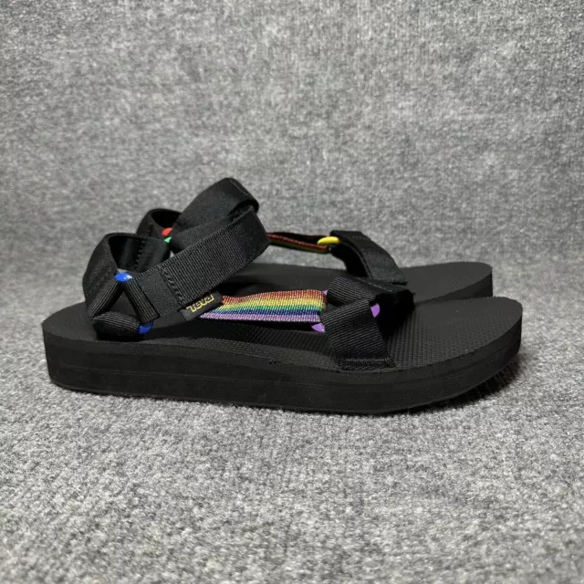 Teva Mid Universal Pride Sandals Mens 11 Black Rainbow NEW