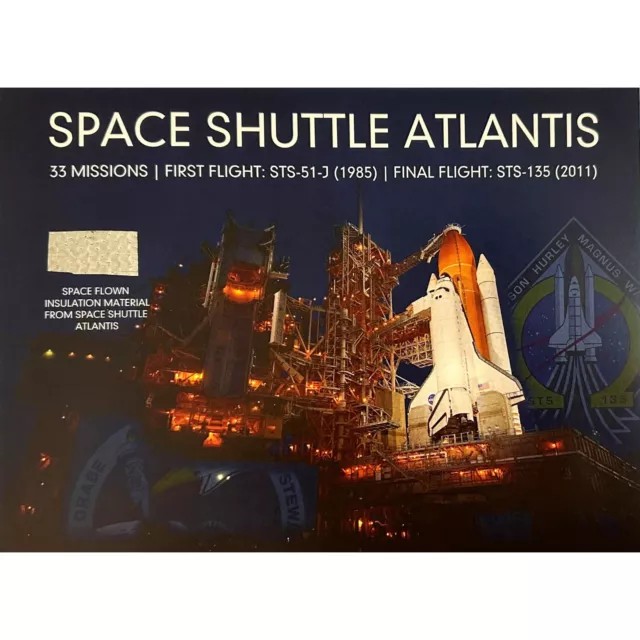 Space Shuttle Atlantis flown artifact presentation