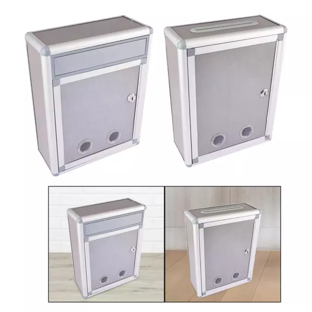 Locking Wall Mounted Mailbox Suggest Box Waterproof Metal Postbox Outdoor