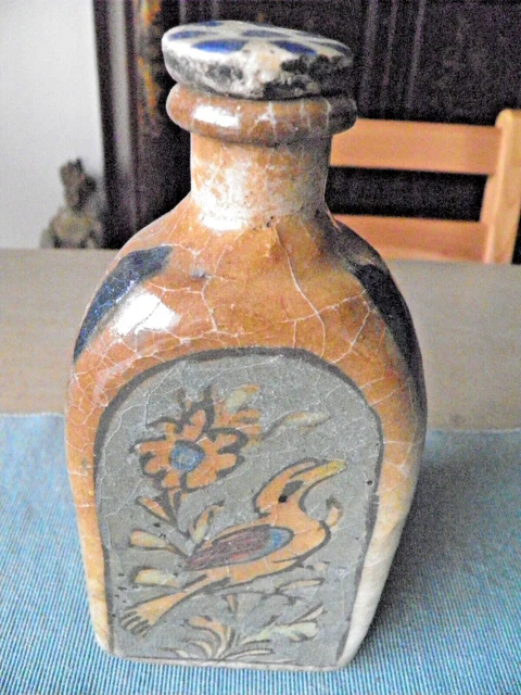 Cruche Ancienne Italienne – Vase Bouteille En Céramique (grès), Décorative, Vintage
