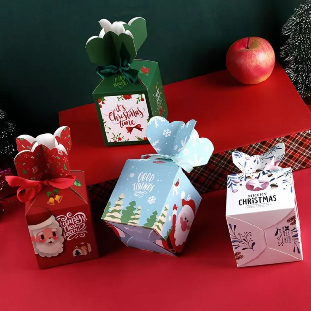 Gift Package Kids Favors Xmas Bags Christmas Decoration Paper Carrier Candy Box