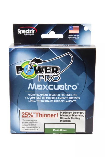 Power Pro Maxcuatro Spectra Moss Green 4-Carrier Braided Fishing Line