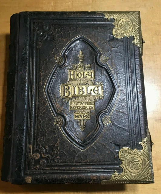 • HOLY BIBLE - Rev. John Eadie - Murdoch - London ca. 1860 Illustrierte Bibel •