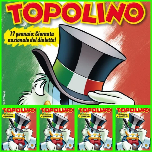 TOPOLINO 3608 4+1 italiano dialetto napoletano catanese fiorentino