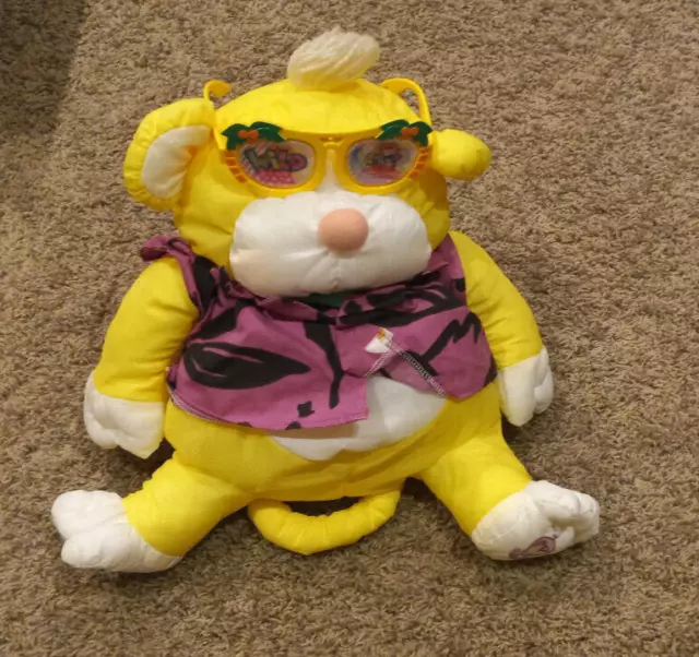 Vintage 1987 Fisher Price The Wild Puffalumps Monkey Yellow 15" Plush Stuffed