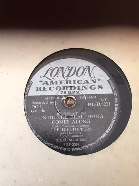 The Hilltoppers - Until the Real thing comes Along / Only You  78rpm