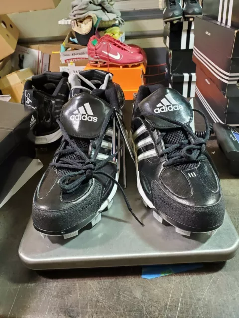 Adidas Fastpitch III TPU  Black/White/Metal Womens Softball Cleats Size 8.5