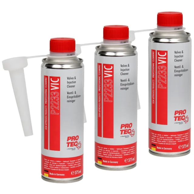 3x 375ml PROTEC VIC Valves & Injection Cleaner Ventil- & Einspritzdüsenreiniger