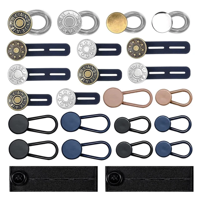 24x Extension de taille détachable Jean Expander Button Femme Amovible Pas