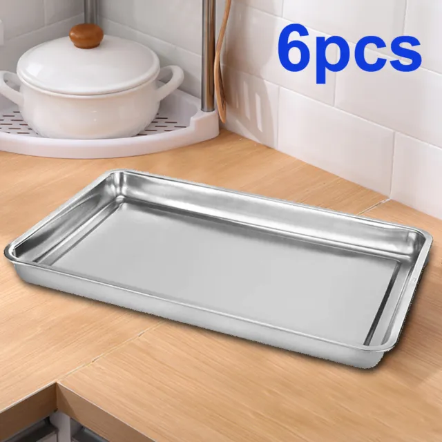 2inch 6 Pack Anti-clog Steam Table Pans Stainless Steel Buffet Tray Table Pots