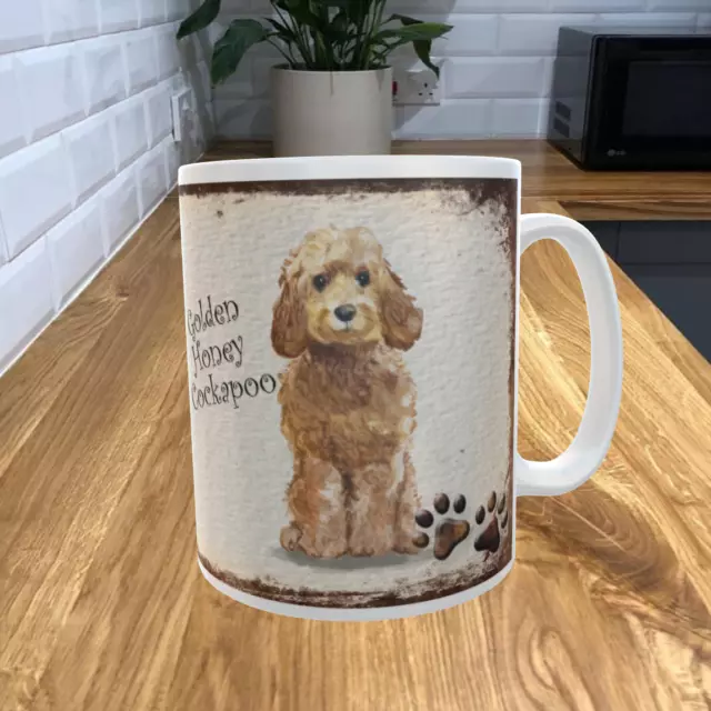 Golden Honey Cockapoo Dog 11oz Coffee Mug My Dog's Bedtime Prayer Theme 54DRMUG