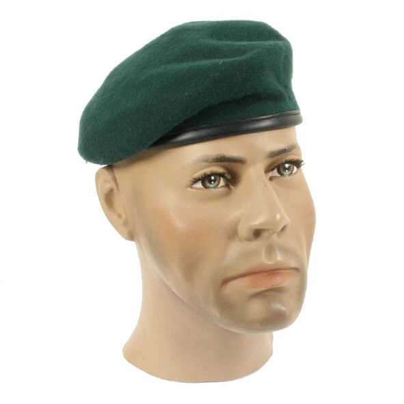 ROYAL MARINE COMMANDO Small Crown Beret RM Green wool Silk lined ...