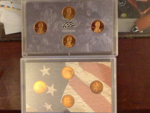 2009 S Lincoln Cent Penny Four Coin Proof Set DCAM-NO Toning