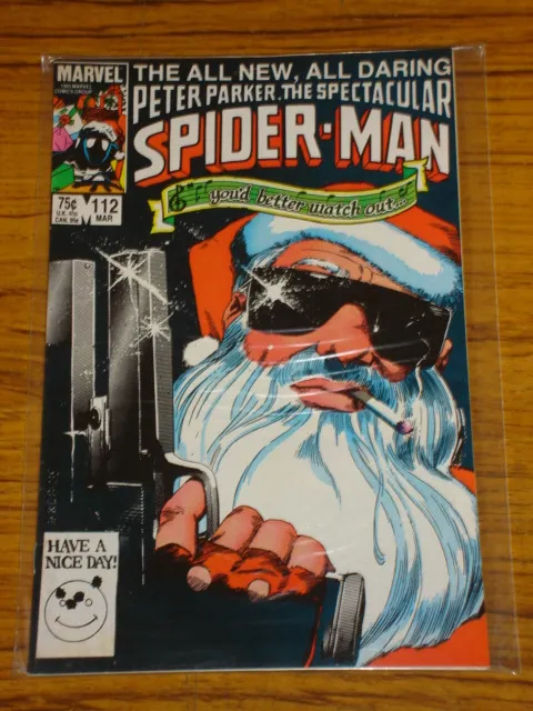 Spiderman Spectacular #112 Vol1 Christmas Marvel Nm (9.4) Comics March 1986