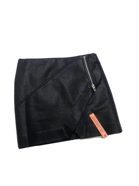 Blank NYC Girl's Black Faux Leather Mini Skirt Size 12 NWT Orig.$79