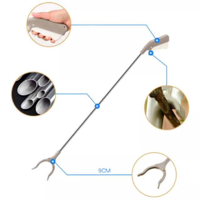 Strumento Grabber 40 cm raccolta lunga aiuto a raggiungere bastone a mano artiglio impugnatura braccio spazzatura WB