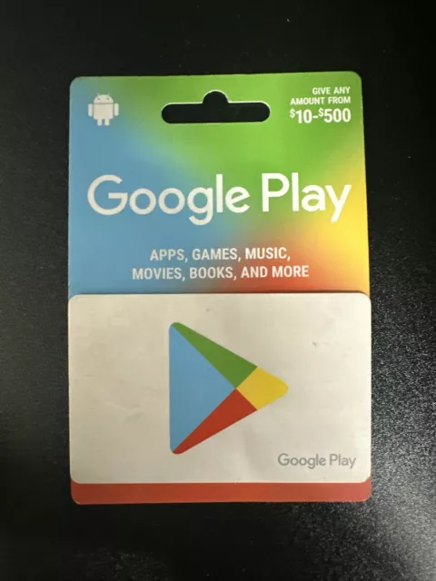 Google Play Card $80 -Physical Card