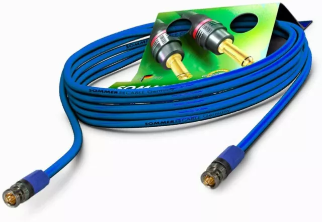 Sommer Cable 15m 6G 3G Sdi Video BNC - Câble 4K 60p HD Neutrik VTGX-1500-BL-BL