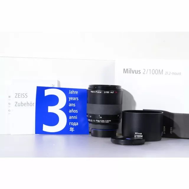 Carl Zeiss Milvus 100mm F/2 Makro ZF.2 für Nikon Kameras - 2,0/100 ZF 2 Milvus