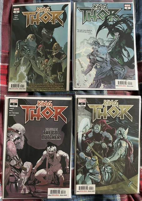 King Thor 1 2 3 4 Complete Marvel 2019 Set Jason Aaron Esad Ribic Gorr Run 1-4