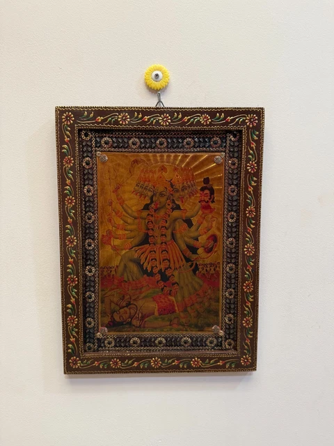 Rosaire Hindou KALI - Mala 108+1 Perles 8mm Crâne Sculpté - Fait Main Inde