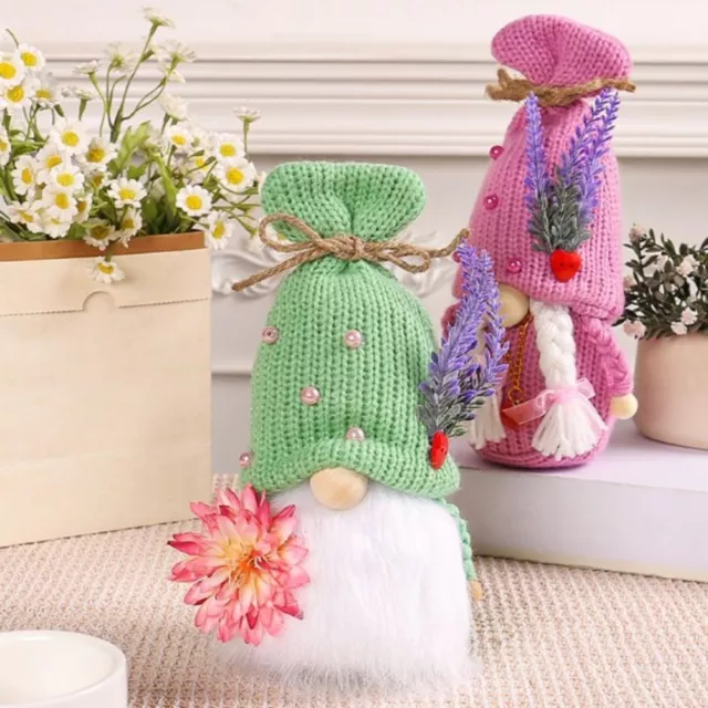 Bambola nana cappello a maglia bambola cartone animato senza volto bambola nana decorazione pasquale