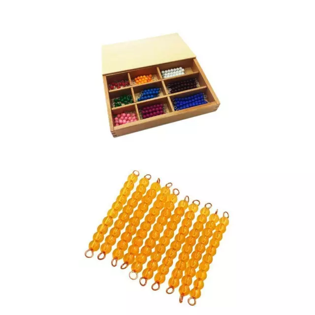 Jeu Educatif Enfants Montessori Perles Kit Jouet de Comptage pour Base