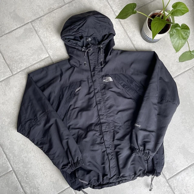 Vintage Y2k The North Face Large Black Coat Waterproof HYVENT Mens TNF Jacket