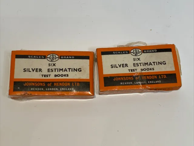Papeles de estimación de plata Johnson vintage para pruebas de reparación sin abrir