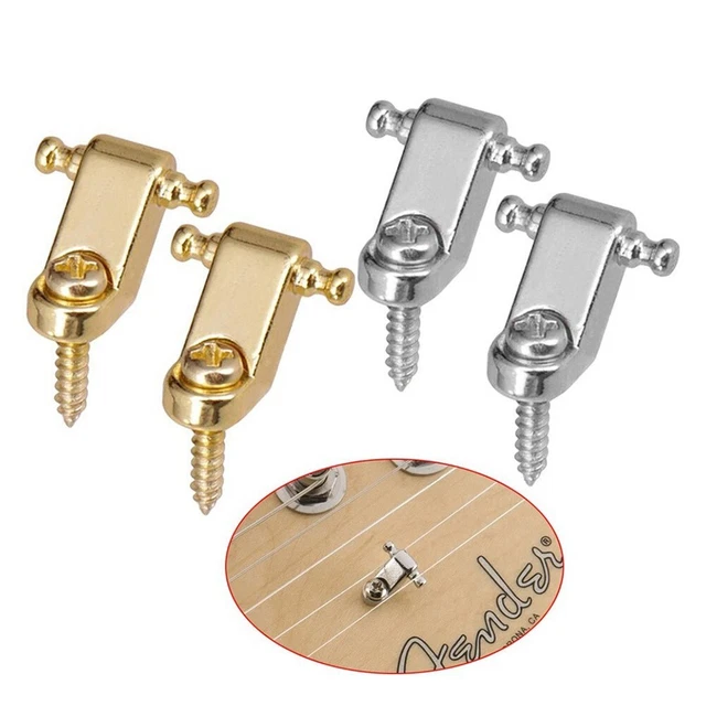Lot De 2 Fixations D'arbre à Cordes De Guitare Avec Vis Pour Guitare électrique Doré 5 Mm 7,8 Mm
