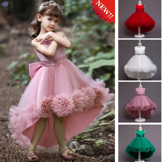 Girl Bridesmaid Dress Baby Flower Kids Party Lace Wedding Dresses Princess GIRLS