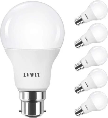 Daylight B22 LED Bulb, LVWIT 8W Bayonet Light,60W Equivalent,GLS...